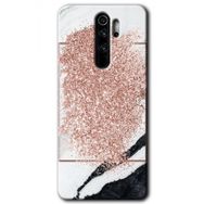 Xiaomi Redmi Note 8 Pro Simli Mermer Baskılı Uyumlu Silikon Kılıf
