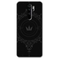 Xiaomi Redmi Note 8 Pro Siyah Mandala 1 Baskılı Uyumlu Silikon Kılıf