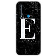 Xiaomi Redmi Note 8 Siyah Mermer Desenli F Harfi Baskılı Uyumlu Silikon Kılıf