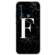 Xiaomi Redmi Note 8 Siyah Mermer Desenli G Harfi Baskılı Uyumlu Silikon Kılıf