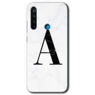 Xiaomi Redmi Note 8T Beyaz Mermer Desenli C Harfi Baskılı Uyumlu Silikon Kılıf
