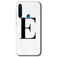Xiaomi Redmi Note 8T Beyaz Mermer Desenli F Harfi Baskılı Uyumlu Silikon Kılıf