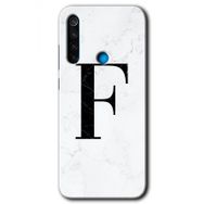 Xiaomi Redmi Note 8T Beyaz Mermer Desenli G Harfi Baskılı Uyumlu Silikon Kılıf