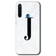 Xiaomi Redmi Note 8T Beyaz Mermer Desenli K Harfi Baskılı Uyumlu Silikon Kılıf