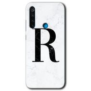 Xiaomi Redmi Note 8T Beyaz Mermer Desenli Ş Harfi Baskılı Uyumlu Silikon Kılıf