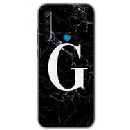 Xiaomi Redmi Note 8T Siyah Mermer Desenli H Harfi Baskılı Uyumlu Silikon Kılıf