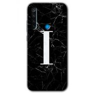 Xiaomi Redmi Note 8T Siyah Mermer Desenli I Harfi Baskılı Uyumlu Silikon Kılıf