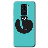 Xiaomi Redmi Note 9 Cat Vector Baskılı Uyumlu Silikon Kılıf