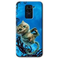 Xiaomi Redmi Note 9 Çılgın Kedi Baskılı Uyumlu Silikon Kılıf