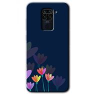 Xiaomi Redmi Note 9 Çizim Çiçekleri Baskılı Uyumlu Silikon Kılıf