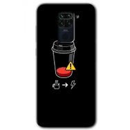 Xiaomi Redmi Note 9 Coffee Battery Baskılı Uyumlu Silikon Kılıf