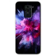Xiaomi Redmi Note 9 Color Splash Purple Baskılı Uyumlu Silikon Kılıf