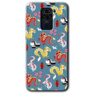 Xiaomi Redmi Note 9 Funky Dragon Baskılı Uyumlu Silikon Kılıf
