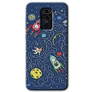 Xiaomi Redmi Note 9 Kedi Galaksi Baskılı Uyumlu Silikon Kılıf