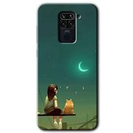Xiaomi Redmi Note 9 Kedili Kız Baskılı Uyumlu Silikon Kılıf