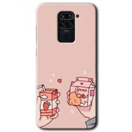 Xiaomi Redmi Note 9 Meyveli Süt Baskılı Uyumlu Silikon Kılıf
