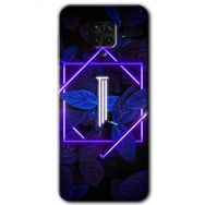 Xiaomi Redmi Note 9 Pro Dark Neon Yaprak İ Harfi Baskılı Uyumlu Silikon Kılıf