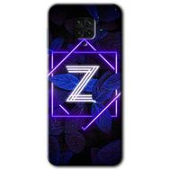 Xiaomi Redmi Note 9 Pro Dark Neon Yaprak Z Harfi Baskılı Uyumlu Silikon Kılıf