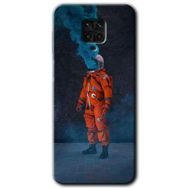 Xiaomi Redmi Note 9 Pro Smoke Astronot Baskılı Uyumlu Silikon Kılıf