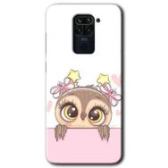 Xiaomi Redmi Note 9 Sevimli Baykuş Baskılı Uyumlu Silikon Kılıf