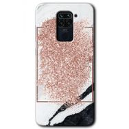 Xiaomi Redmi Note 9 Simli Mermer Baskılı Uyumlu Silikon Kılıf