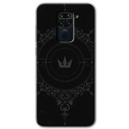 Xiaomi Redmi Note 9 Siyah Mandala 1 Baskılı Uyumlu Silikon Kılıf