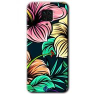 Xiaomi Redmi Note 9S Çizim Çiçekler Baskılı Uyumlu Silikon Kılıf