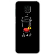 Xiaomi Redmi Note 9S Coffee Battery Baskılı Uyumlu Silikon Kılıf