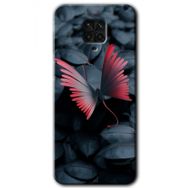 Xiaomi Redmi Note 9S Dark Butterfly Baskılı Uyumlu Silikon Kılıf