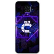 Xiaomi Redmi Note 9S Dark Neon Yaprak O Harfi Baskılı Uyumlu Silikon Kılıf