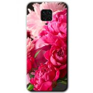 Xiaomi Redmi Note 9S Kırmızı Beyaz Gül Baskılı Uyumlu Silikon Kılıf