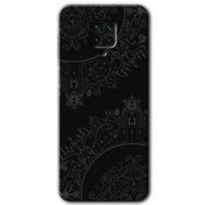 Xiaomi Redmi Note 9S Siyah Mandala Baskılı Uyumlu Silikon Kılıf