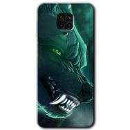 Xiaomi Redmi Note 9S Yeşil Kurt Baskılı Uyumlu Silikon Kılıf