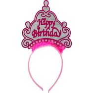 Xnews Happy Birthday Neon Pembe Renk 24x15 cm Doğum Günü Tacı