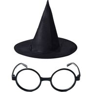 Xnews Harry Potter Büyücü Şapkası ve Harry Potter Siyah Renk Büyücü Gözlüğü