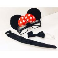Yabidur Minnie Mouse Gözlüğü Papyonu Kuyruğu Seti