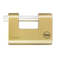 Yale Blister 90 mm Oval Kayar Pimli Pirinç Asma Kilit