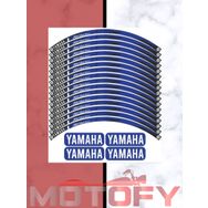 Yamaha Motosiklet Jant Şeridi Takımı Mavi-Beyaz