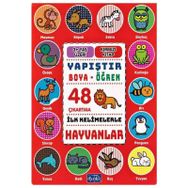 Yapıştır ve Boya Öğren Hayvanlar Kırmızı Kitap Parıltı Yayınları