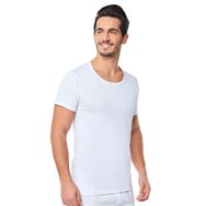 Yaren Tuhafiye 6'lı Paket Seher Yıldız Erkek Kısa Kol Bisiklet Yaka Beyaz Atlet