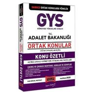 Yargı Yayınları 2020 GYS T. C. Adalet Bakanlığı Ortak Konular Konu Özetli Açıklamalı Görevde Yükselme