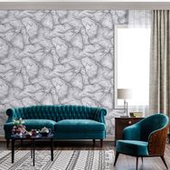 Yasham 11510-6 Papro Gri 52 cm 10 mt Desenli Duvar Kağıdı