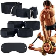 Yatak Bağlama Seti – Ayarlanabilir BDSM Kit, Fantezi Maske, Kelepçe, Kadın Bağlama Kayışları | Çiftler İçin Fantazi Oyunları ve Kendini Bağlama, Erkek ve Kadınlar İçin Konforlu Fantazi Ürünleri