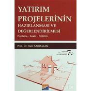 YATIRIM PROJELERININ HAZIRLANMASI VE DEĞERLENDİRİLMESİ - BAHAETTIN BALÇIK