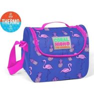 Yaygan Coral High Mor Flamingo Desenli Termoslu Beslenme Çantası