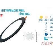 Ycl ALP-1212G 12W Sıva Altı Yuvarlak Günışığı Led Panel