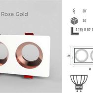 Ycl Yc-2005 Dekoratif Modern Beyaz Uv Rose Golden Sıva Altı Spot Kasa