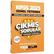 Yediiklim Yayınları 2023 KPSS Genel Yetenek Konularına Göre Çıkmış Sorular