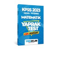 Yediiklim Yayınları 2023 KPSS Genel Yetenek Matematik Çek Kopart Yaprak Test