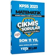 Yediiklim Yayınları 2023 KPSS GY Matematik Konularına Göre Tamamı Çözümlü Son 11 Yıl Çıkmış Sorular